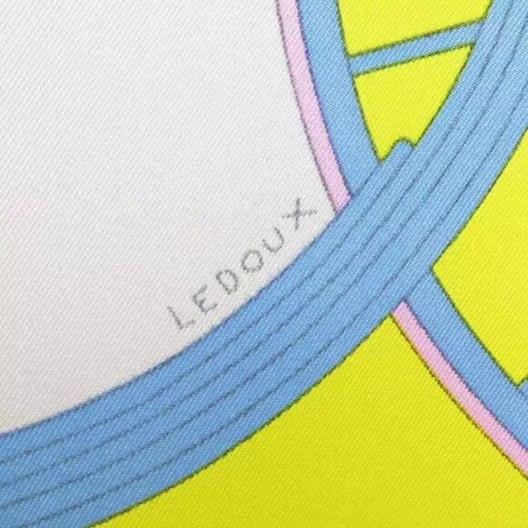 Auth HERMES Carre 90 SPRNGS Scarf Yellow/Multicolor Silk - Picture 13 of 16